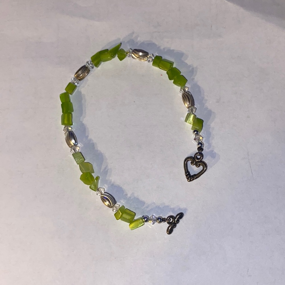3 for $10 bracelet green/ silver